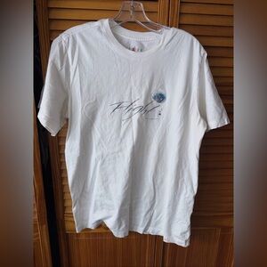 Nike Jordan size L White Graphic Men's T-Shirt flight
